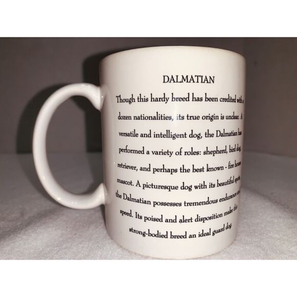XPRES Dalmation Dog Breed Coffee Mug 1994 Photo Barbara Augello Breed History - Picture 4 of 7